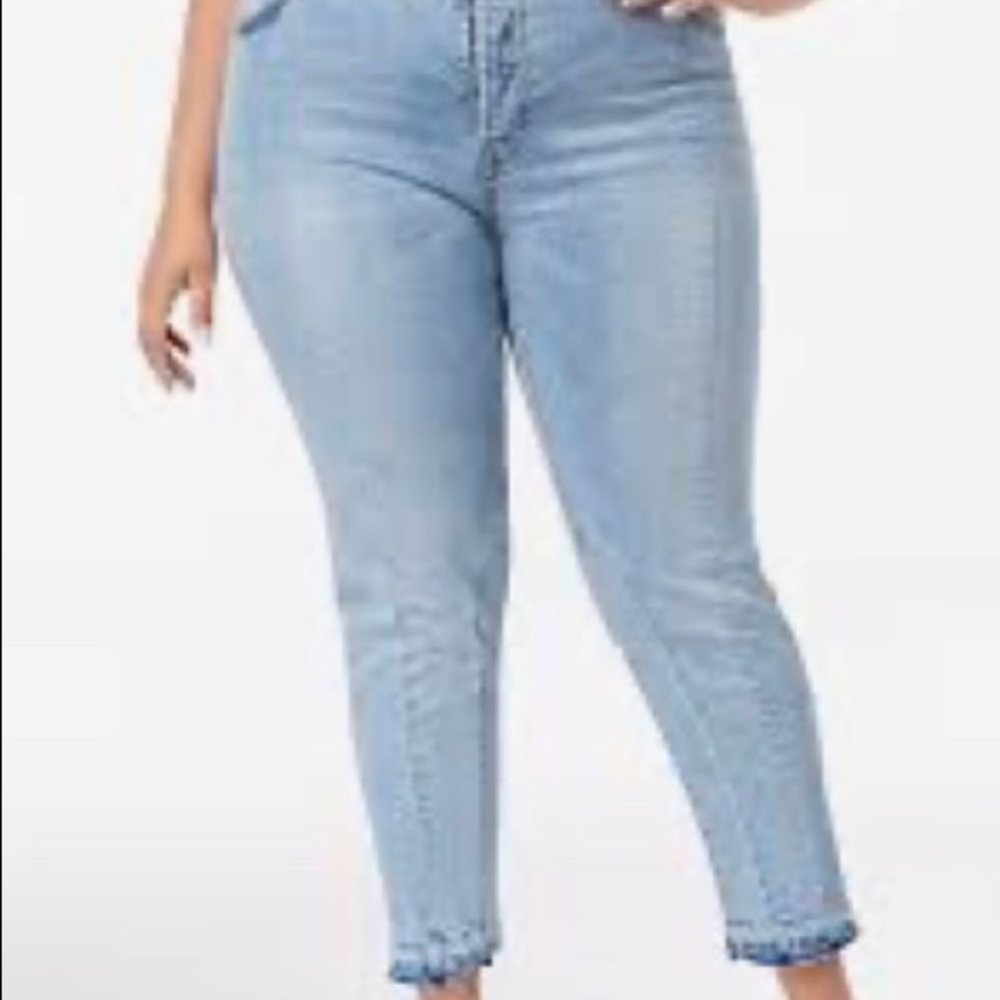 Brand New Rachel Roy denim slim seamed 16 W jeans